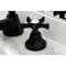 Kingston Brass KS4460NX Widespread Bathroom Faucet with Brass Pop-Up, Matte Black KS4460NX - alternate 4
